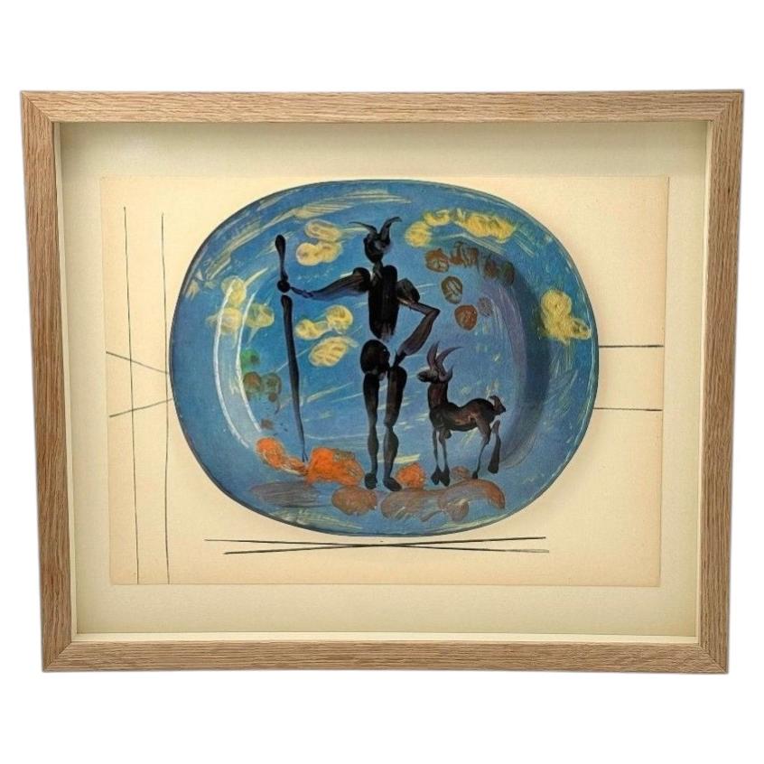 A 1948 framed lithographic plate limited edition “Ceramiques de Picasso”
