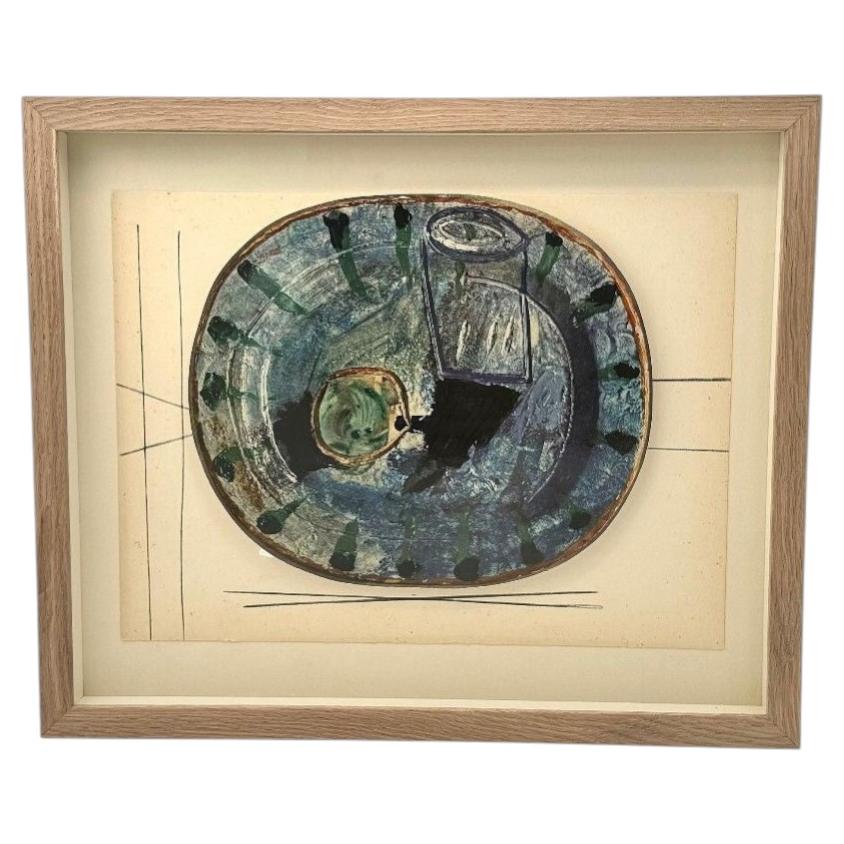 A 1948 framed lithographic plate limited edition “Ceramiques de Picasso”