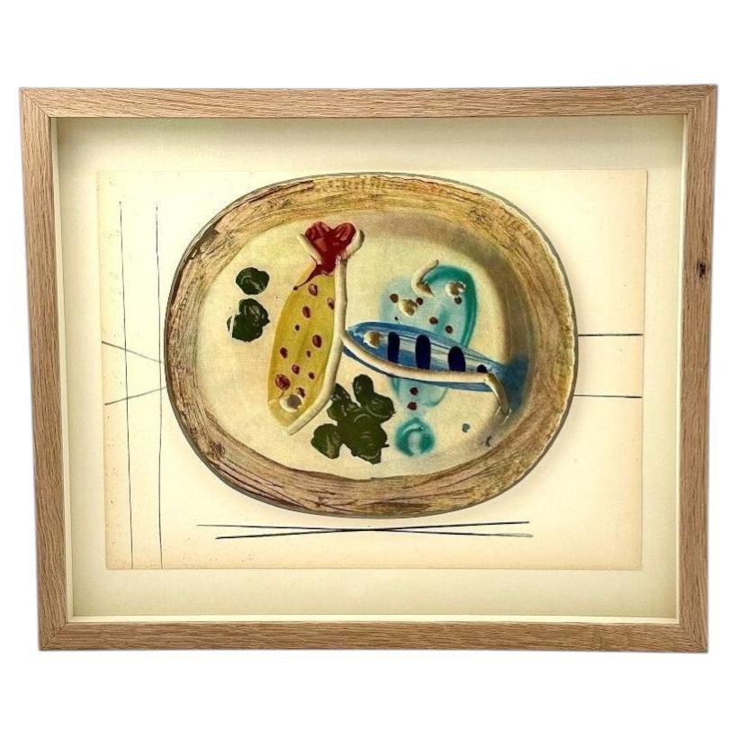 A 1948 framed lithographic plate limited edition “Ceramiques de Picasso”