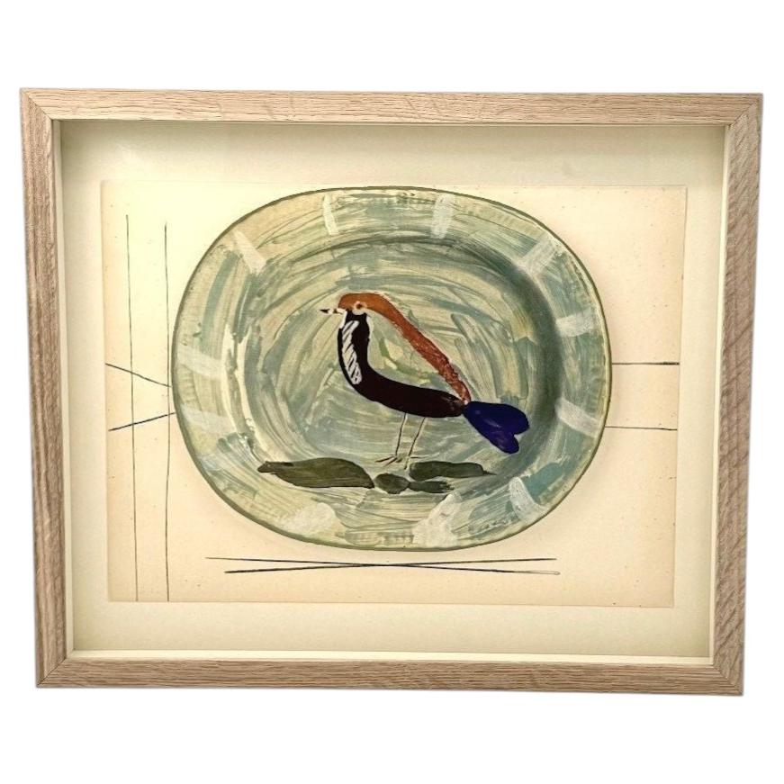 A 1948 framed lithographic plate limited edition “Ceramiques de Picasso”
