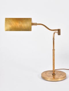 1950s Brass Articulated Desk Lamp