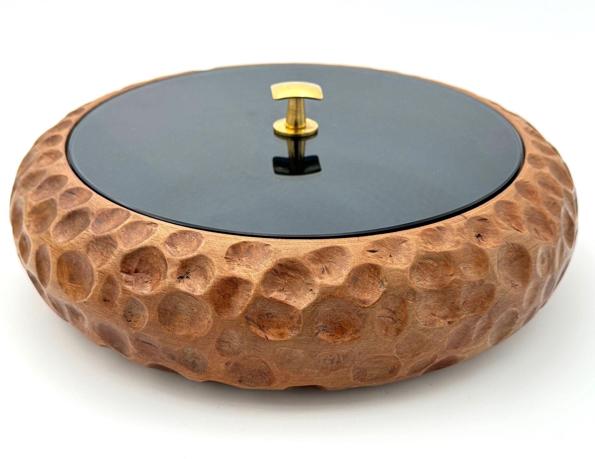 A 1950s carved wood accessories box attributed to Fontana Arte For Sale 8