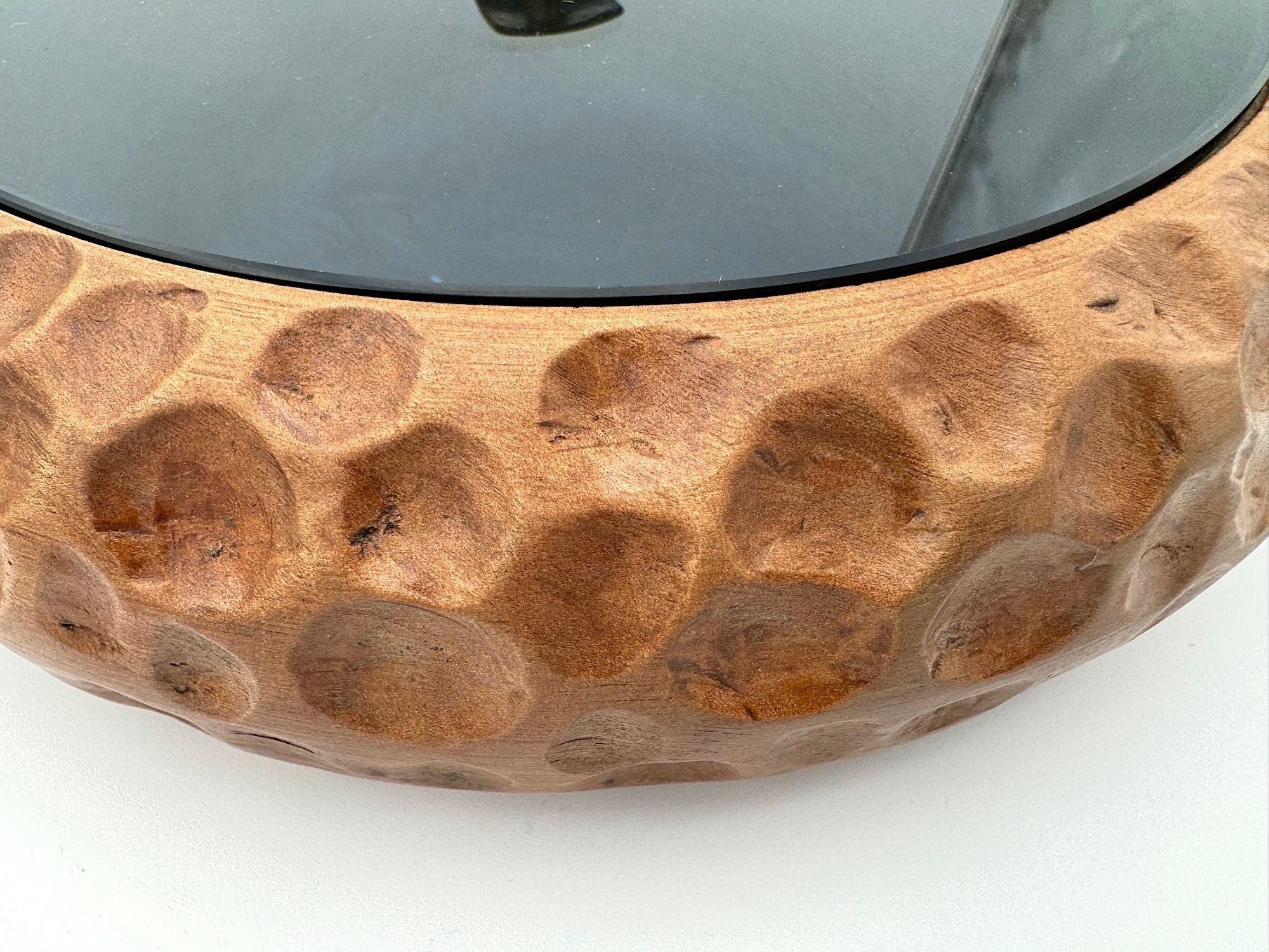 A 1950s carved wood accessories box attributed to Fontana Arte For Sale 14
