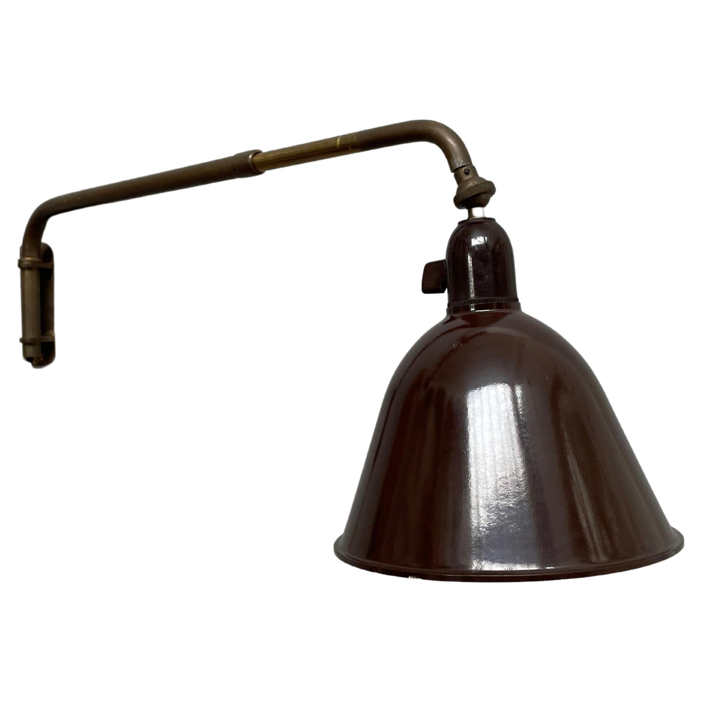 A 1950s Danish Brass And Bakelite Telescopic Wall Lamp
