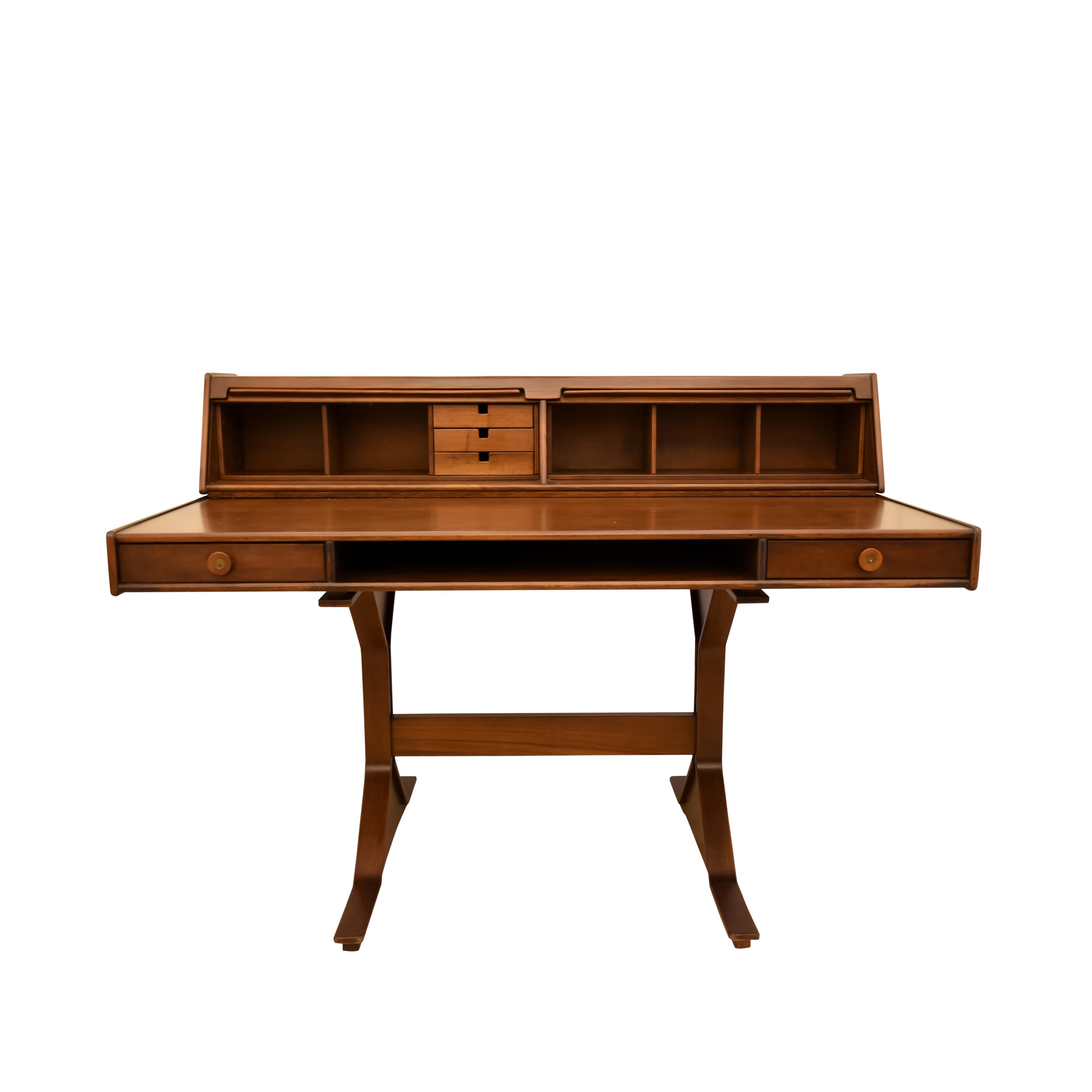 1950s Desk Italian Design by Gianfranco Frattini for Bernini Manufacturer In Good Condition In London, GB