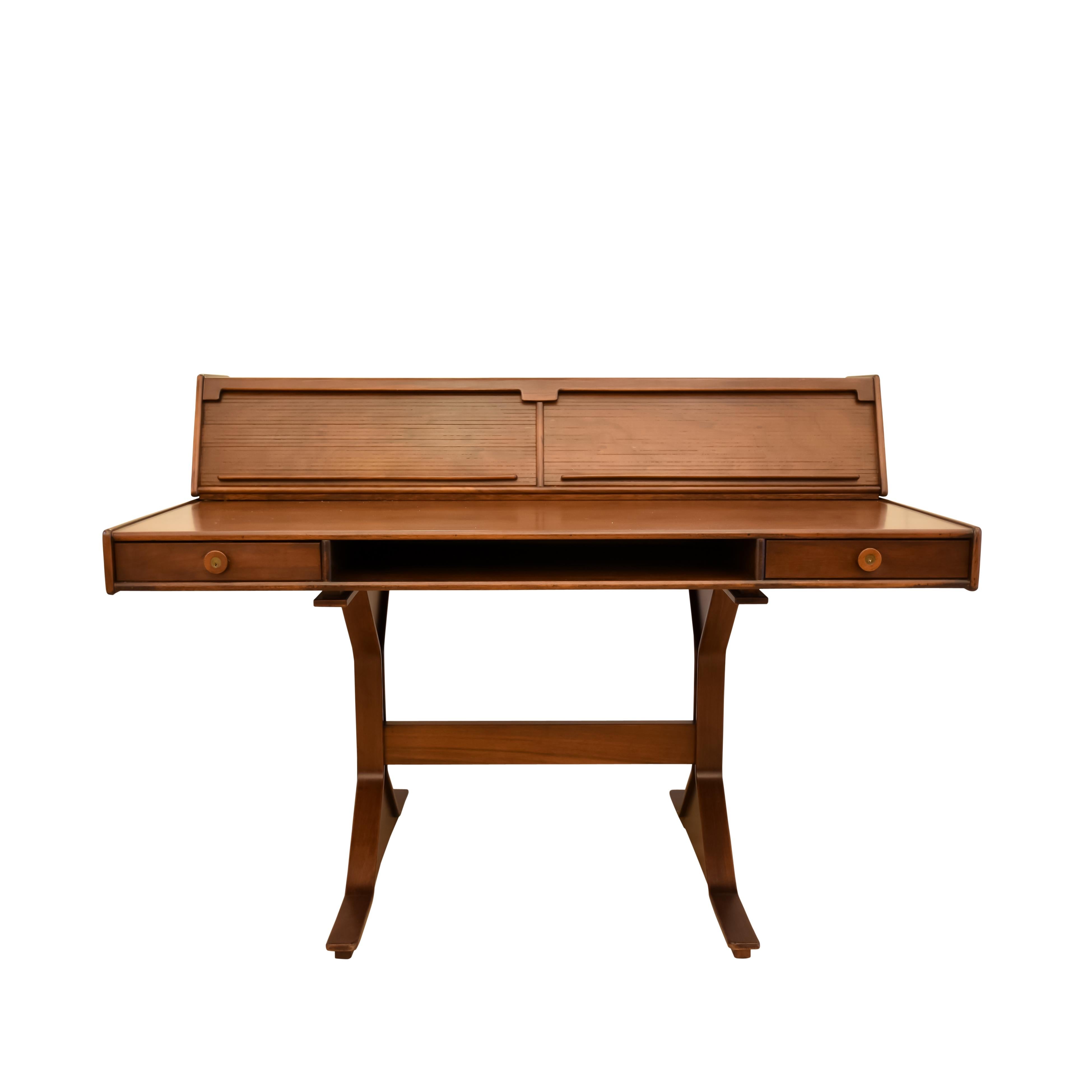 Mid-20th Century 1950s Desk Italian Design by Gianfranco Frattini for Bernini Manufacturer