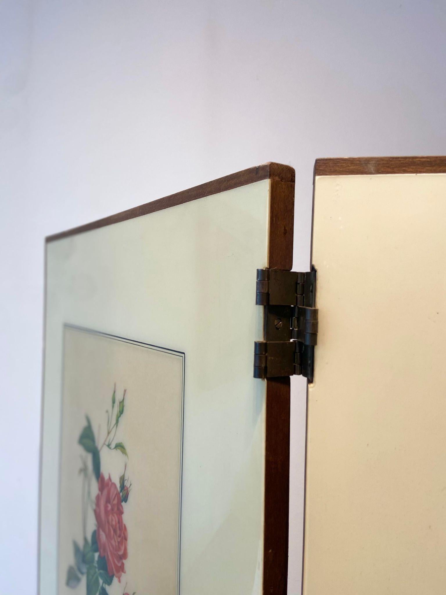 A 1950's folding screen / room divider with Victorian botanical lithographs 10