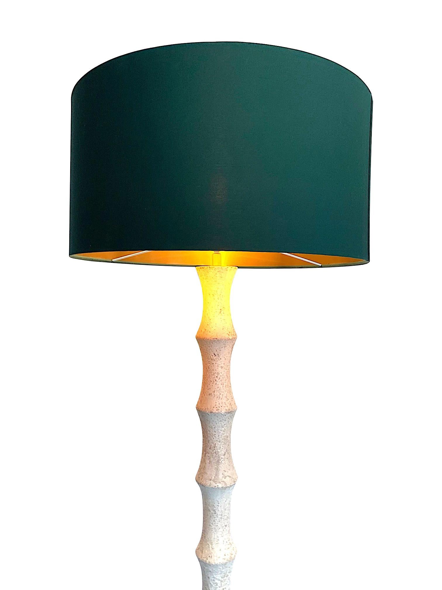 1950s French Carved Wooded Floor Lamp in the Style of Charles Dudouyt 2