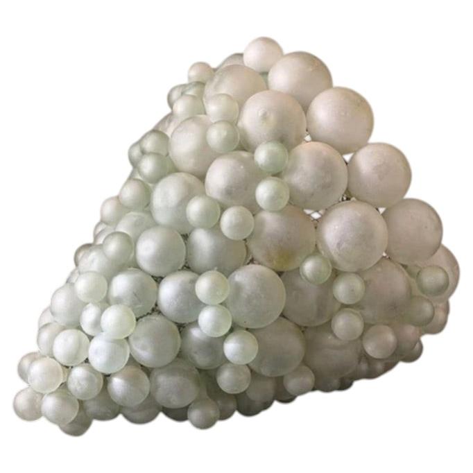 A 1950's French Green Glass Grape Cluster Pendant