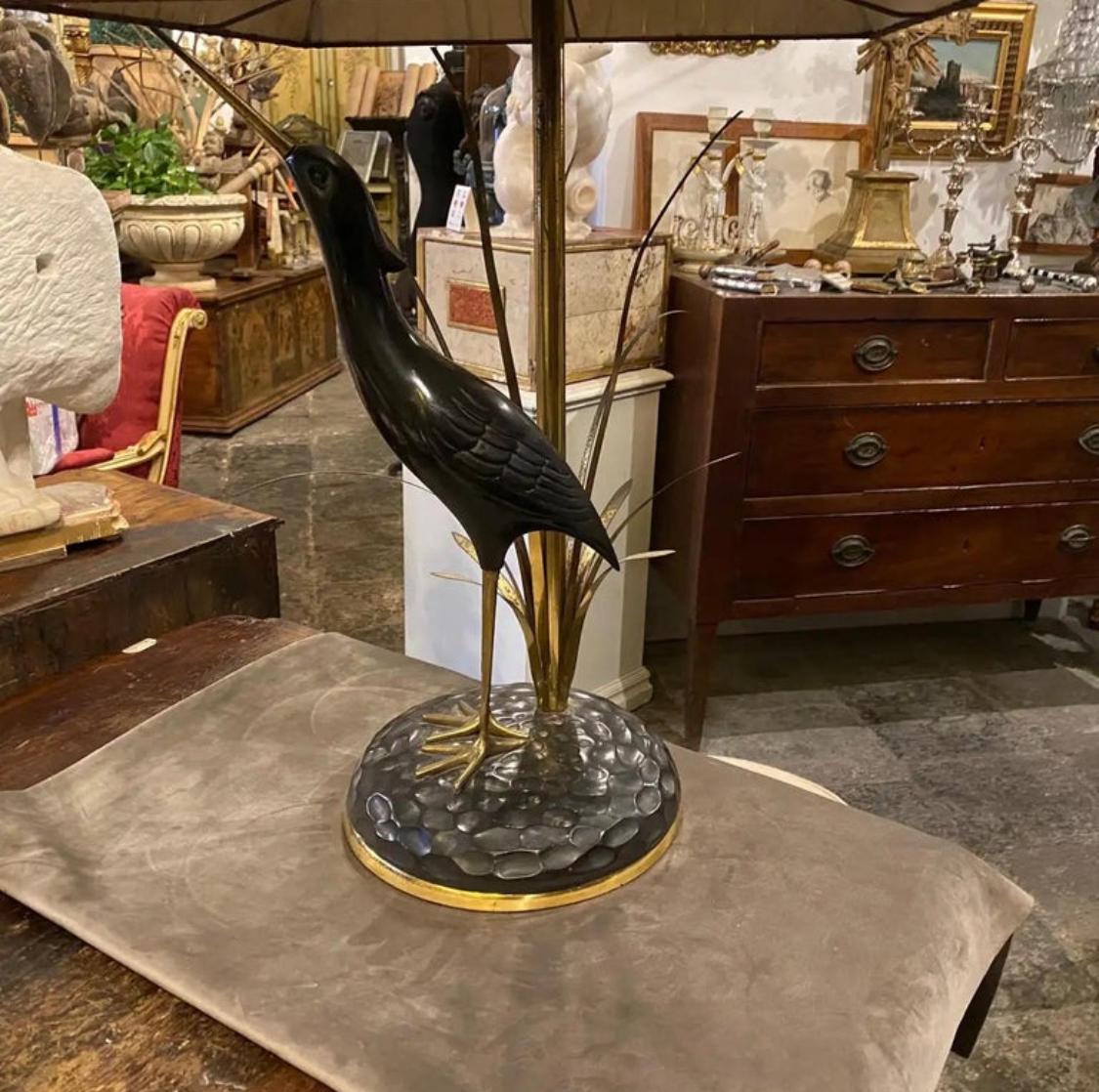 A 1950s Mid-Century Modern Brass Italian Table Lamp by Lanciotto Galeotti In Good Condition In Catania, Sicilia