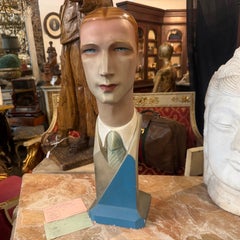 Busto de un hombre, de estilo «Mid-Century Modern» italiano, de los años 50