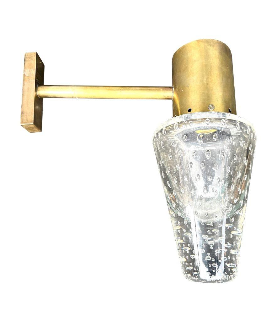 Aplique de cristal de Murano y latón de los años 50, obra de Gino Sarfatti y Archimede Seguso. en venta 4