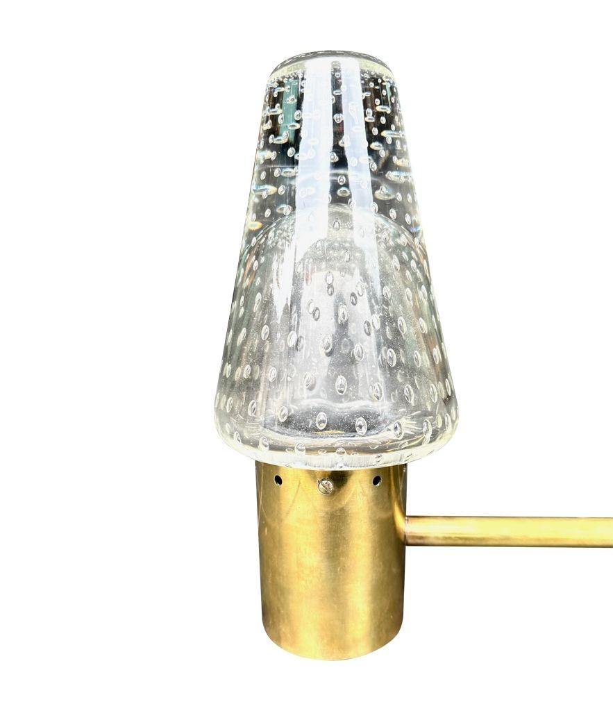 Aplique de cristal de Murano y latón de los años 50, obra de Gino Sarfatti y Archimede Seguso. en venta 5