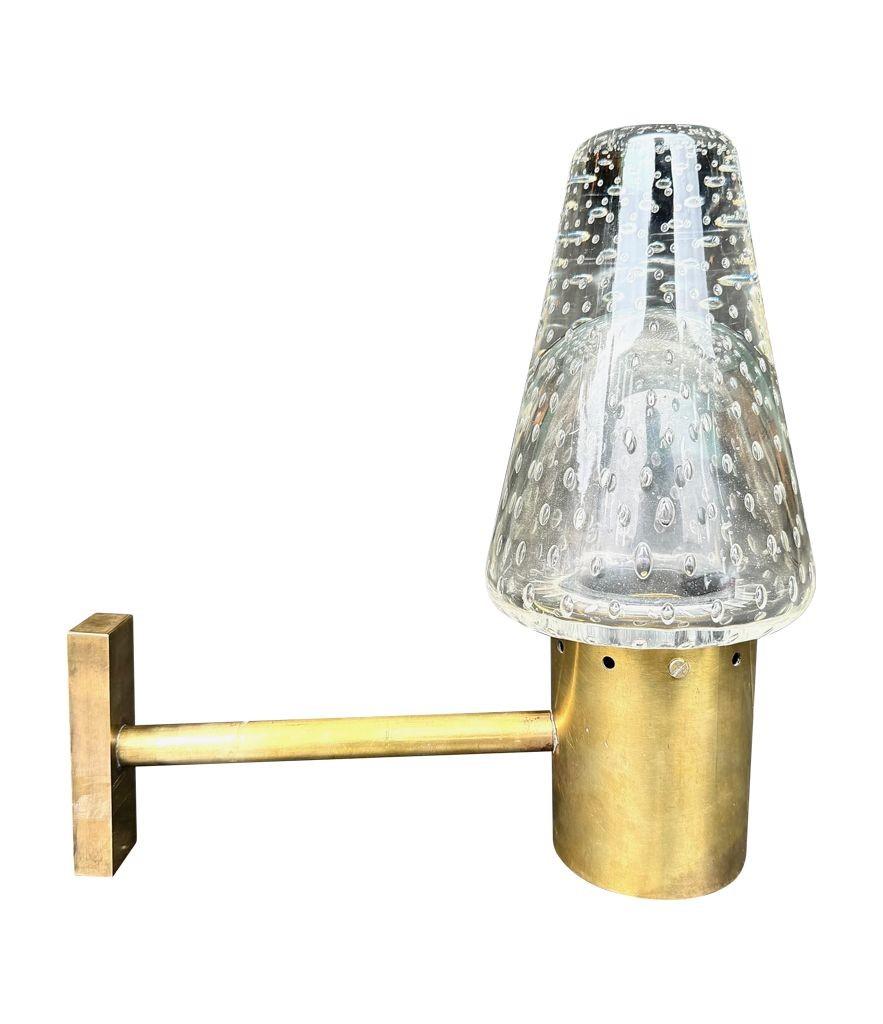 Aplique de cristal de Murano y latón de los años 50, obra de Gino Sarfatti y Archimede Seguso. en venta 6