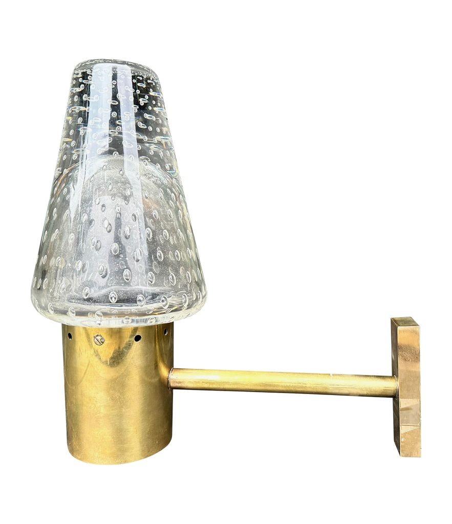 Aplique de cristal de Murano y latón de los años 50, obra de Gino Sarfatti y Archimede Seguso. en venta 8