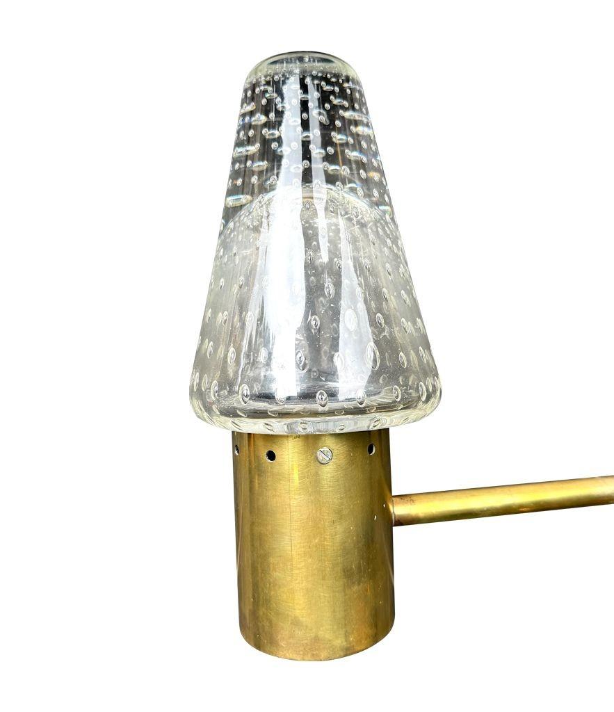 Aplique de cristal de Murano y latón de los años 50, obra de Gino Sarfatti y Archimede Seguso. en venta 10