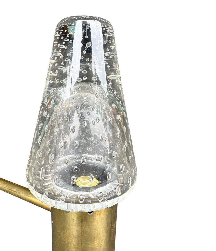 Aplique de cristal de Murano y latón de los años 50, obra de Gino Sarfatti y Archimede Seguso. en venta 1