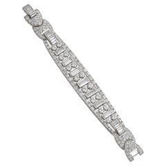 A 1950s platinum and diamond bracelet
