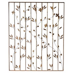 A 1950's Spanish Gilt Metal Decorative Screen