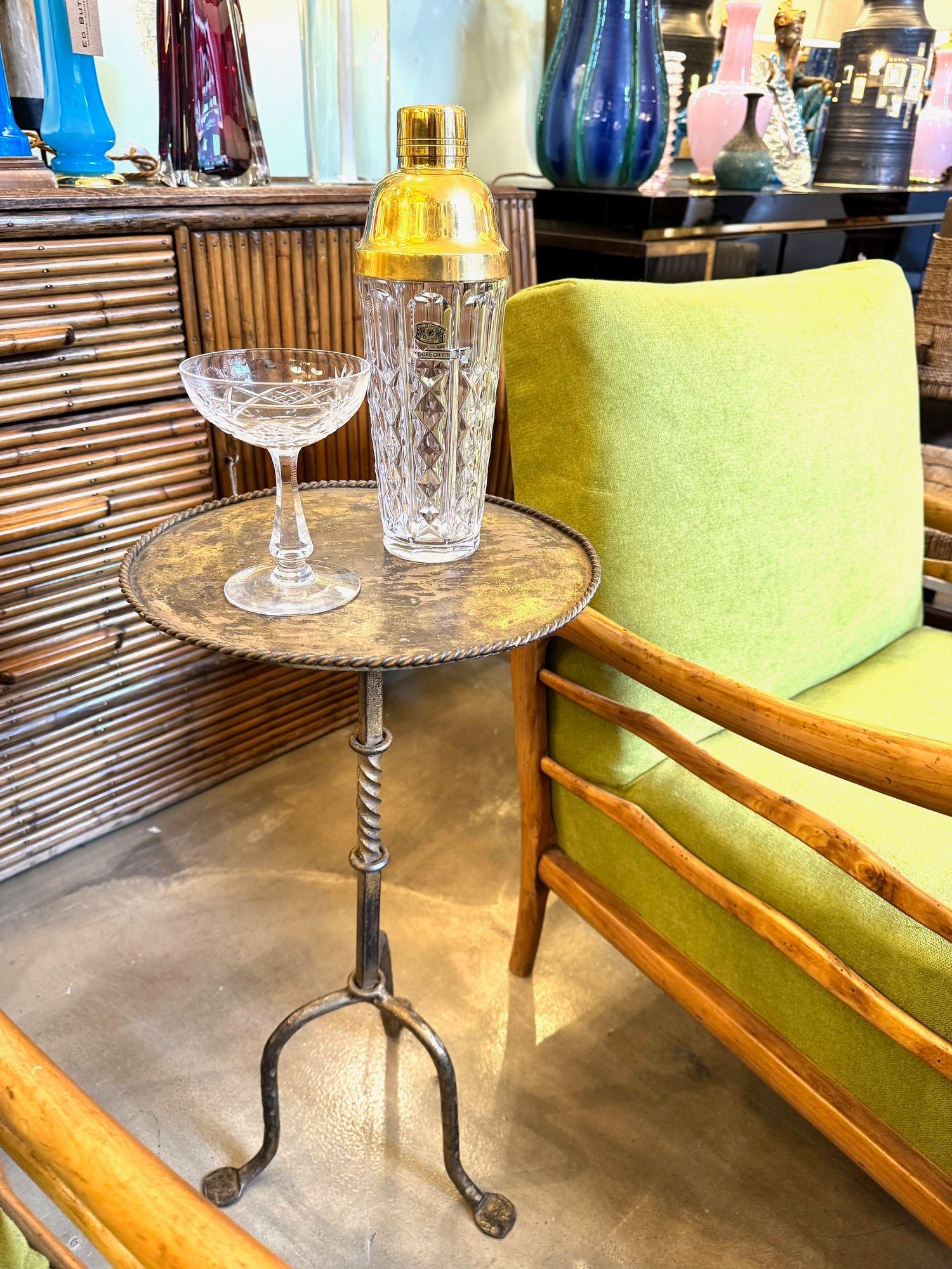 Ein spanischer Martini-Tisch aus vergoldetem Schmiedeeisen aus den 1950er Jahren im Angebot 10