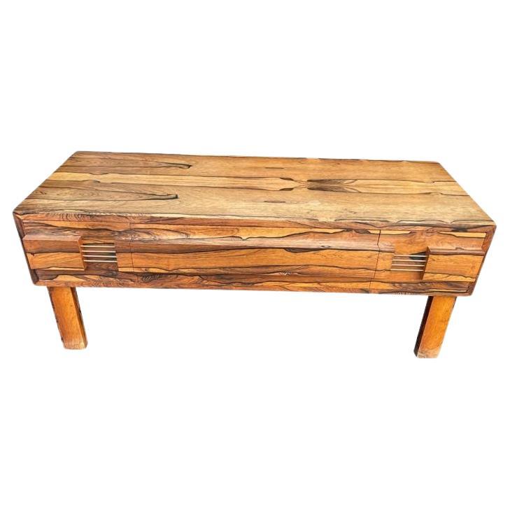 A 1950s Swedish jacaranda Brazilian rosewood low table For Sale