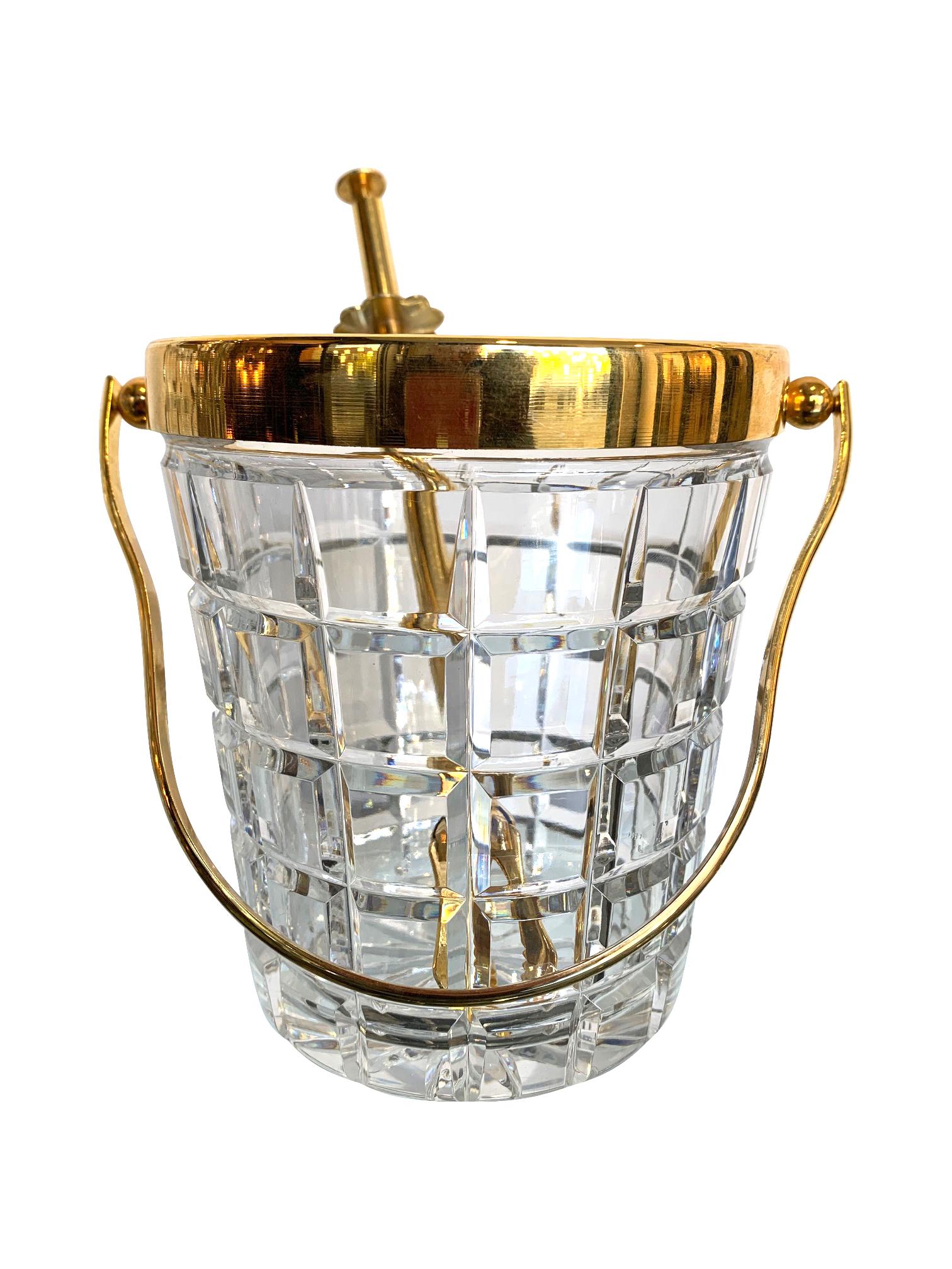 glass and gold cocktail shaker