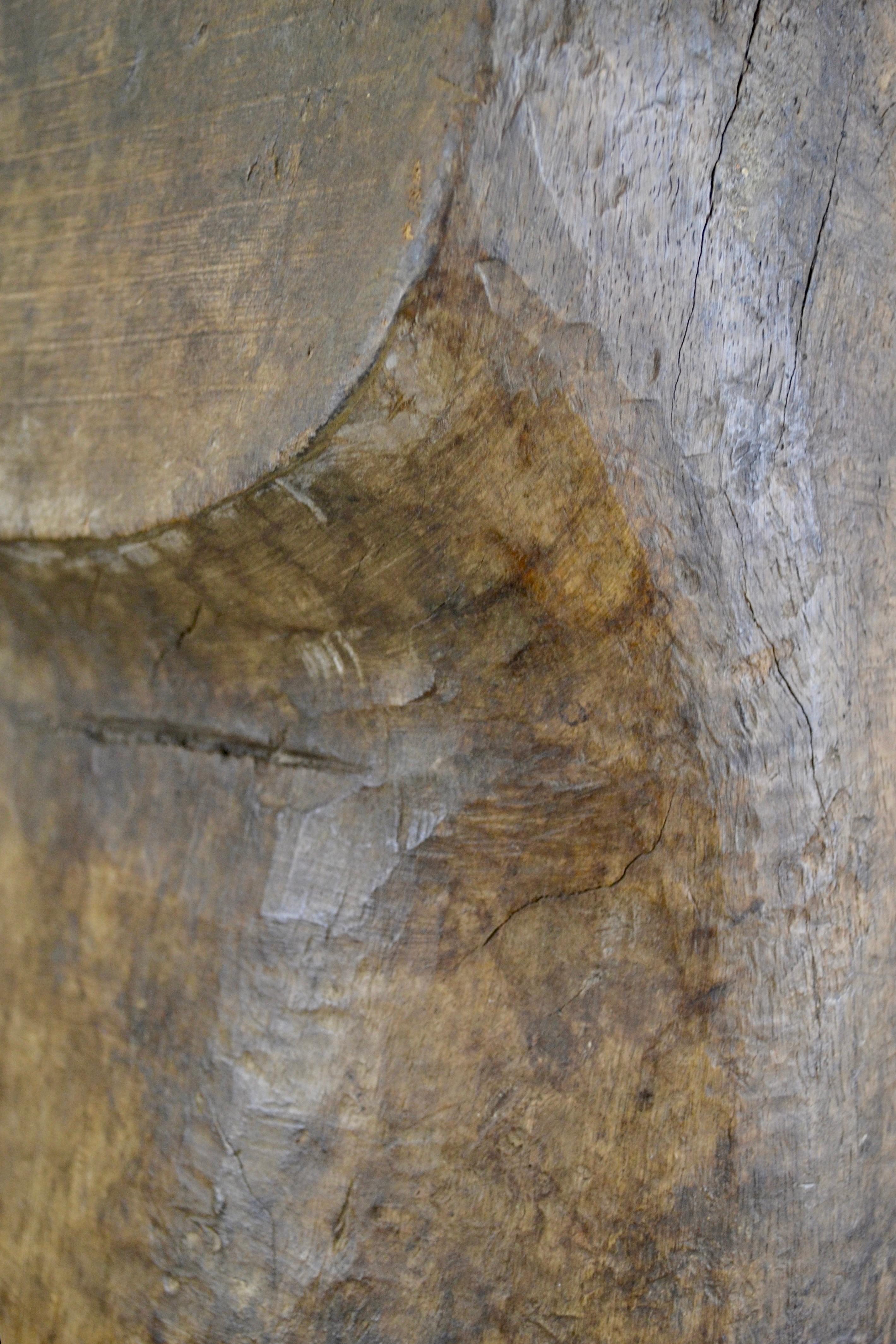 A 1950s Wooden abstract Sculpture - Naïve Style, Monoxylous. In Good Condition In SOTTEVILLE-LÈS-ROUEN, FR