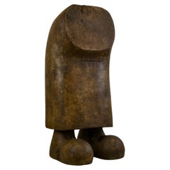 A 1950s Wooden abstract Sculpture - Naïve Style, Monoxylous.