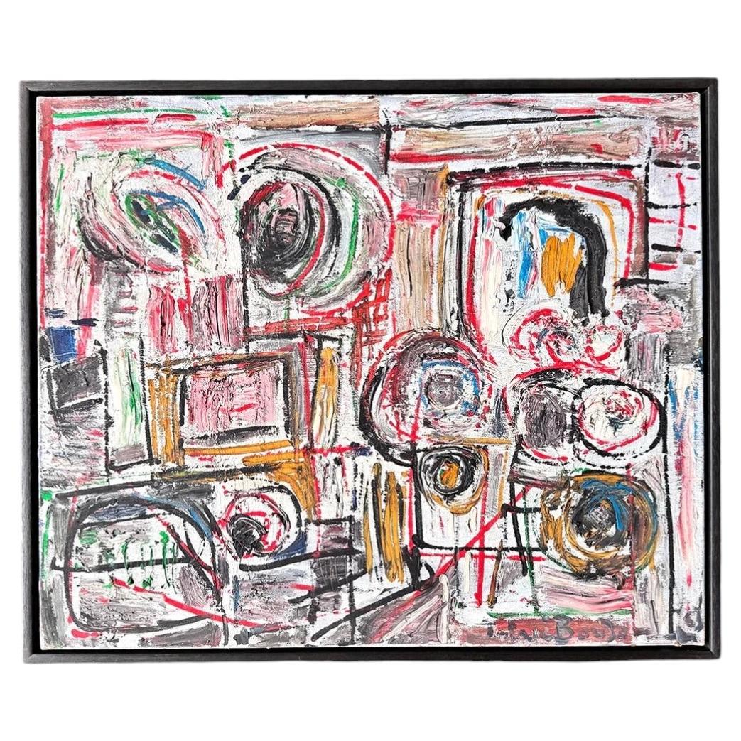 A 1960's Abstract Oil on Canvas by Patrick Bouchon