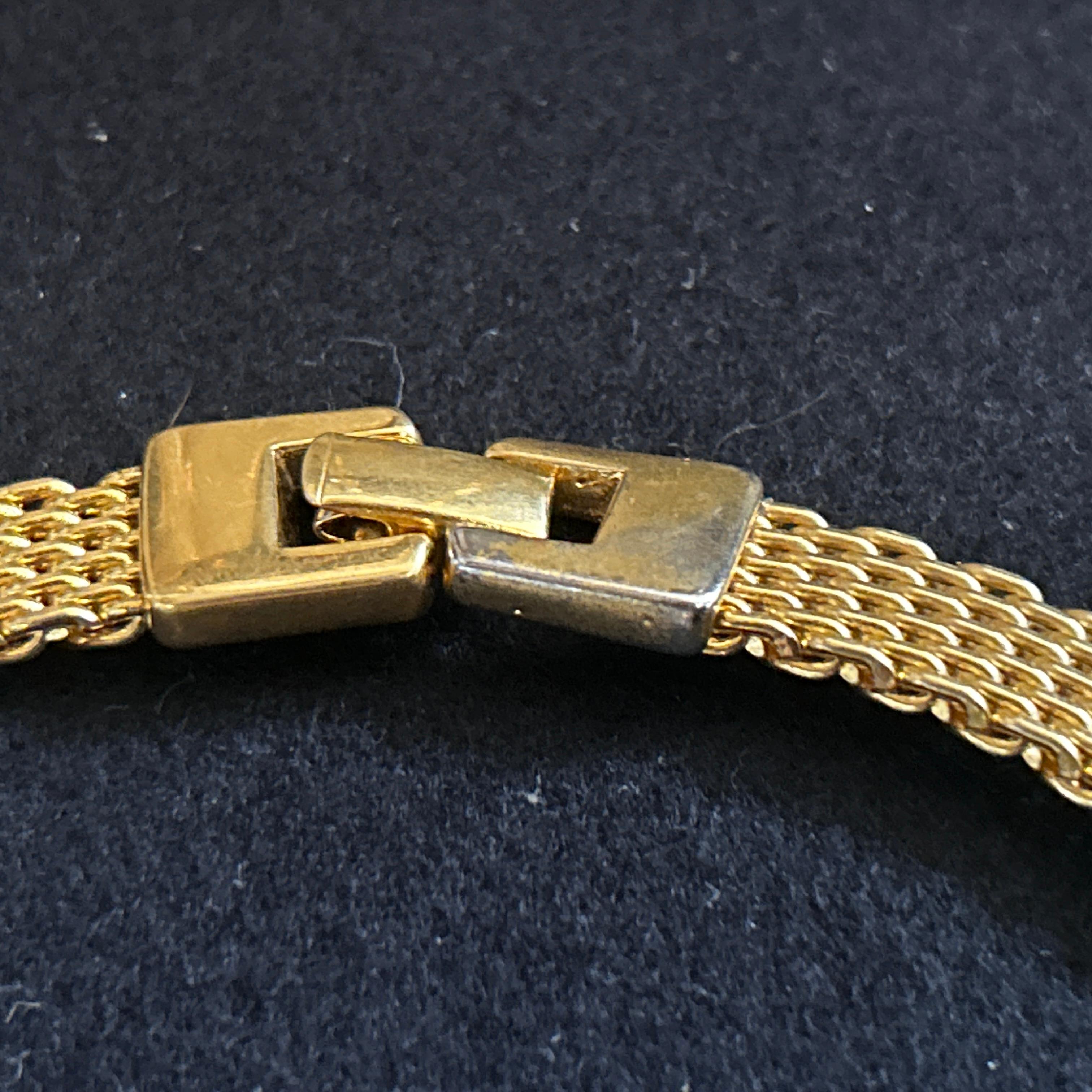 A 1960s Bulgari Style Golden Mesh Choker Necklace In Good Condition In Aci Castello, IT