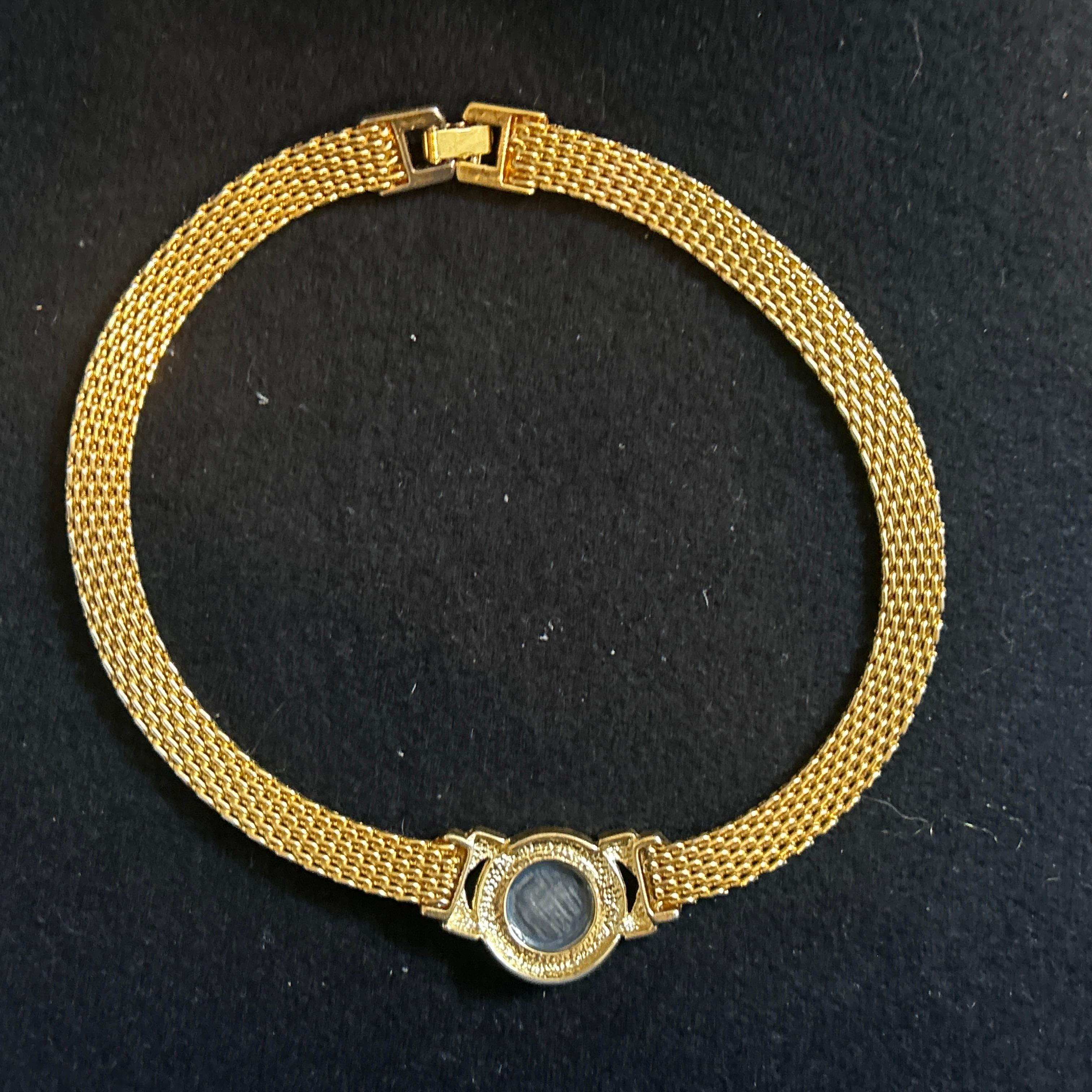 A 1960s Bulgari Style Golden Mesh Choker Necklace 1