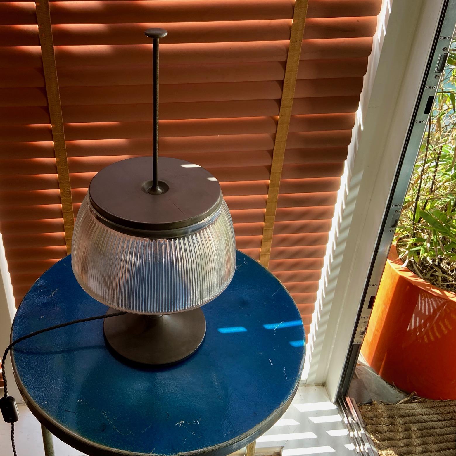 1960's Desk or Table Lamp, Metal and Glass, Attributed to Tito Agnoli for O-Luce 5