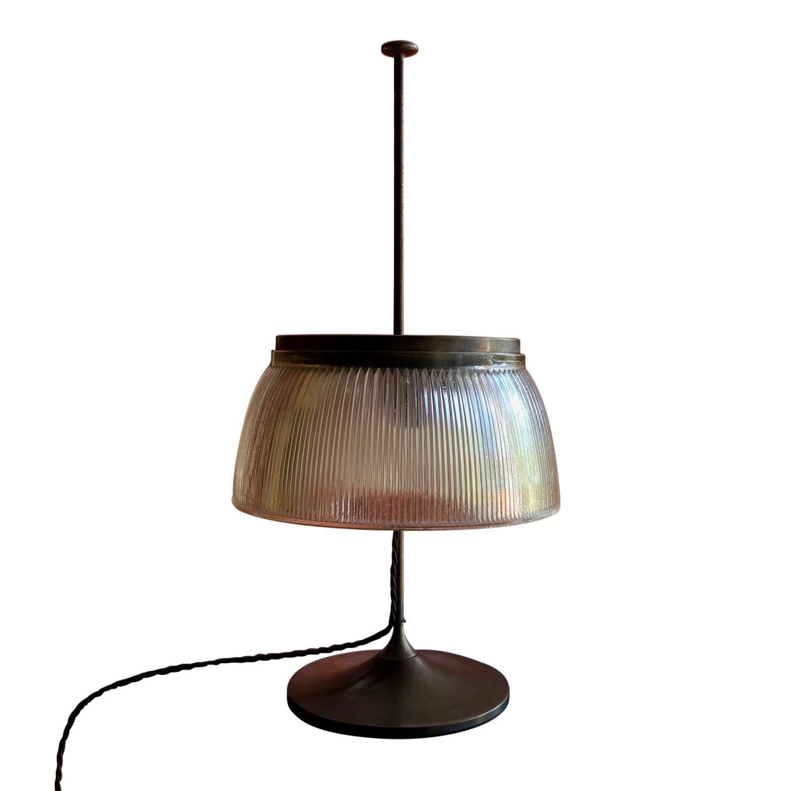 20th Century 1960's Desk or Table Lamp, Metal and Glass, Attributed to Tito Agnoli for O-Luce