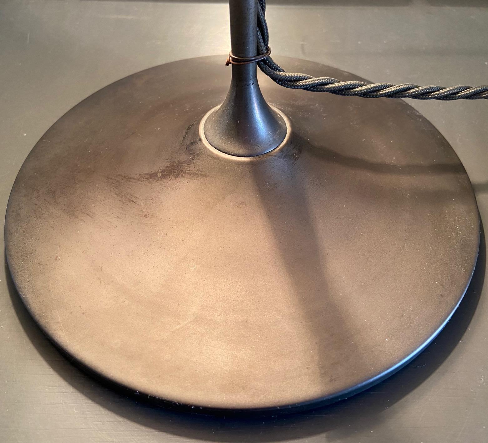 1960's Desk or Table Lamp, Metal and Glass, Attributed to Tito Agnoli for O-Luce 3