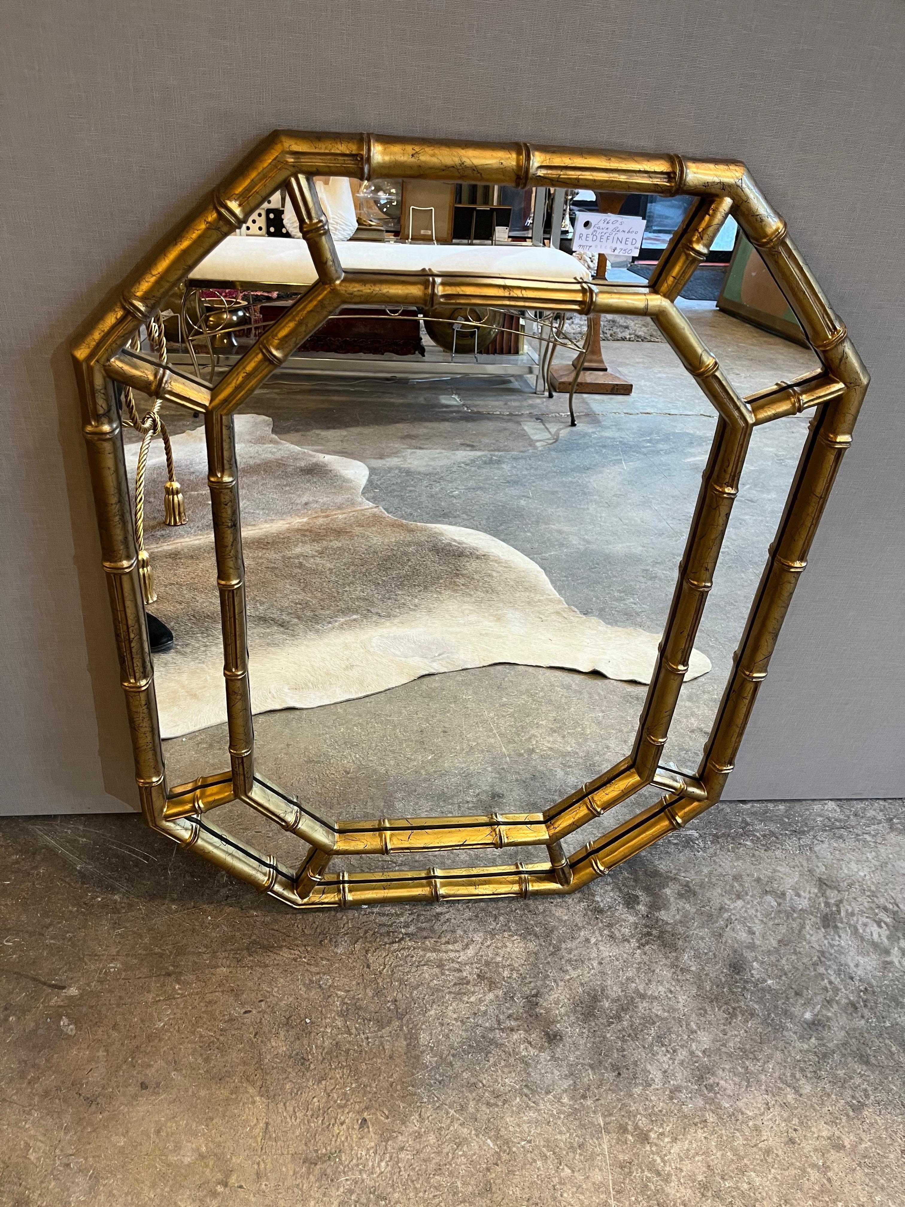 painted bamboo mirror