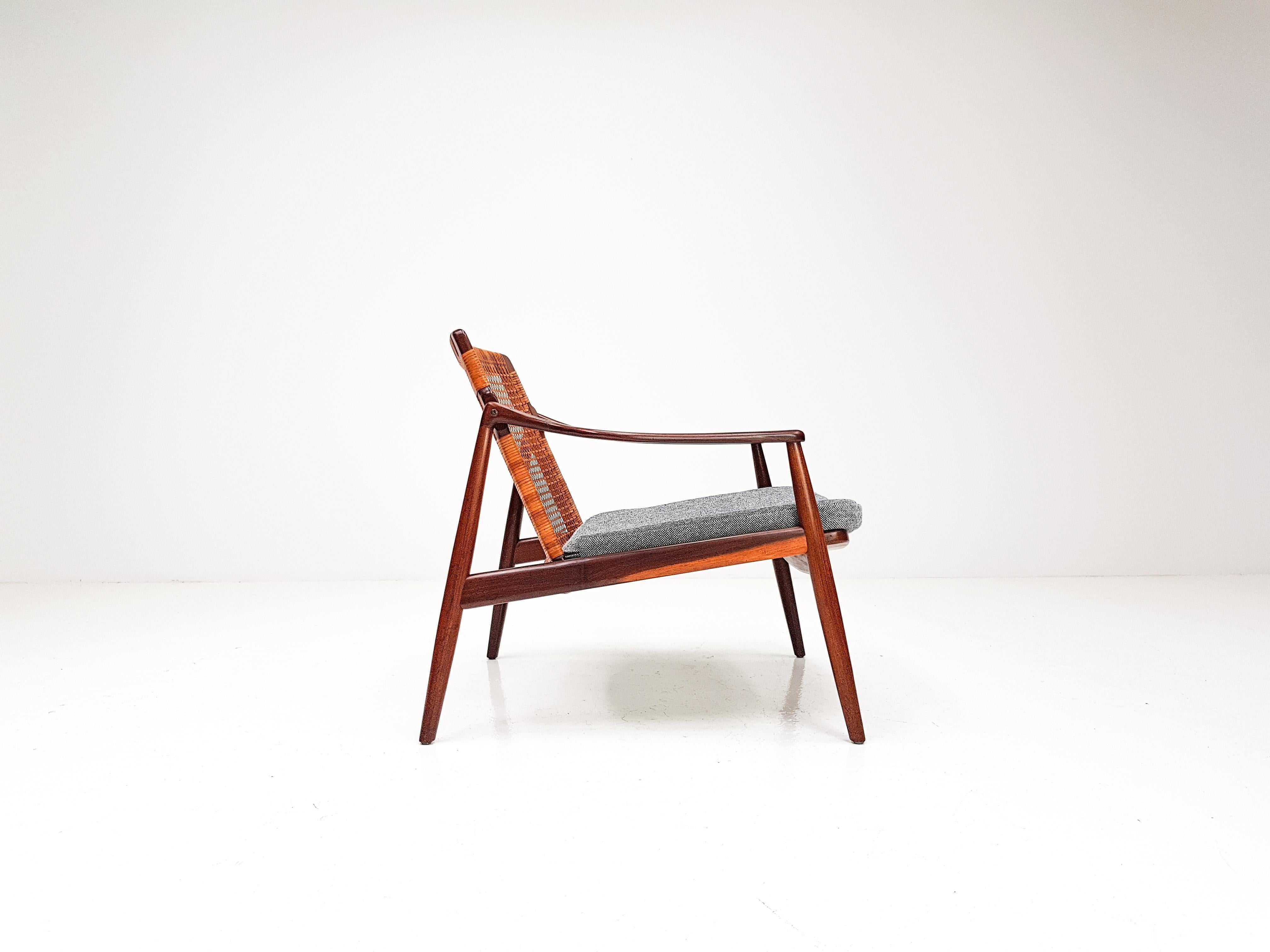 1960s Hartmut Lohmeyer Teak Easy Chair in Cane for Wilkhahn, Germany 7