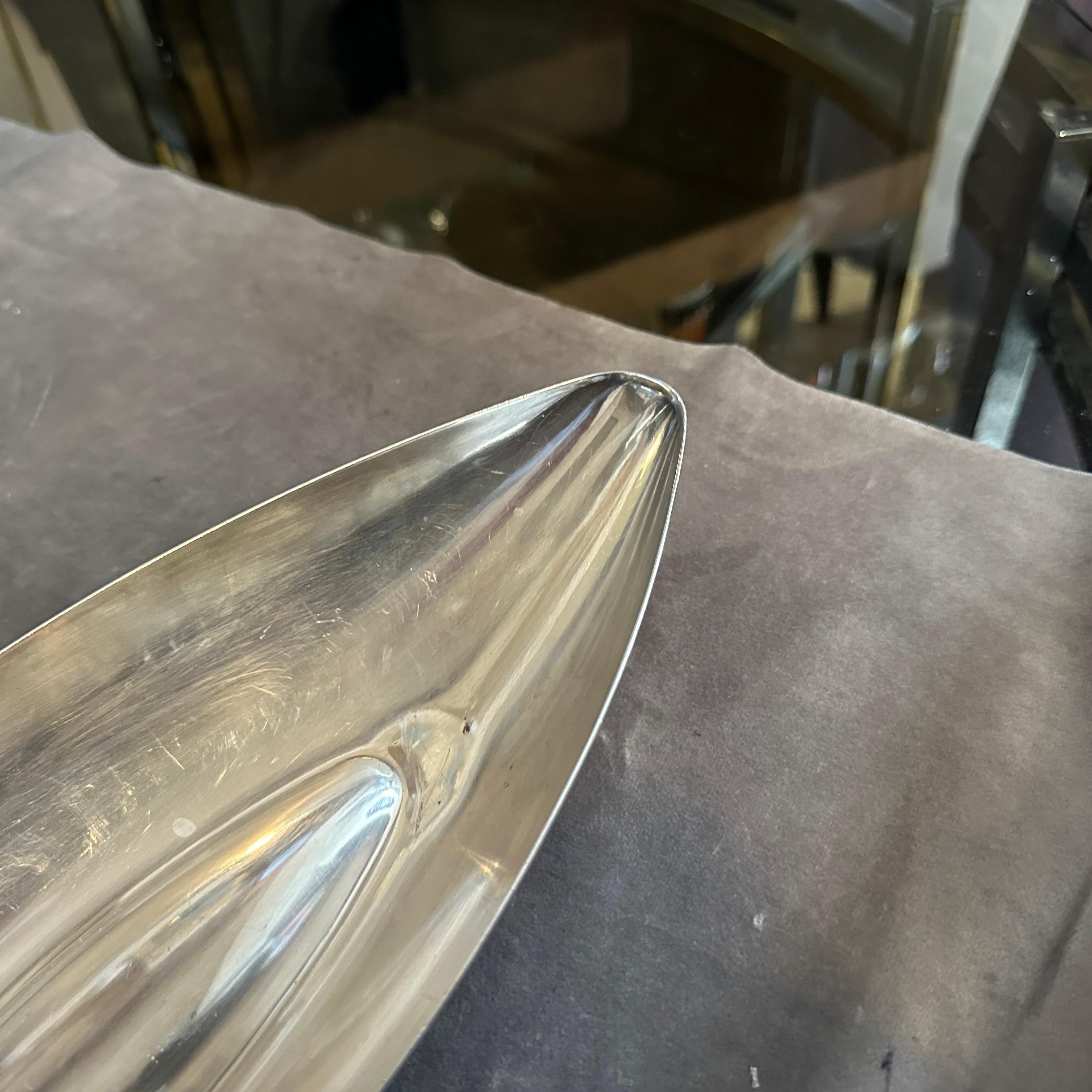 A 1960s Iconic Lino Sabattini for Christofle Minimalist Silver Plated Bowl In Good Condition For Sale In Aci Castello, IT