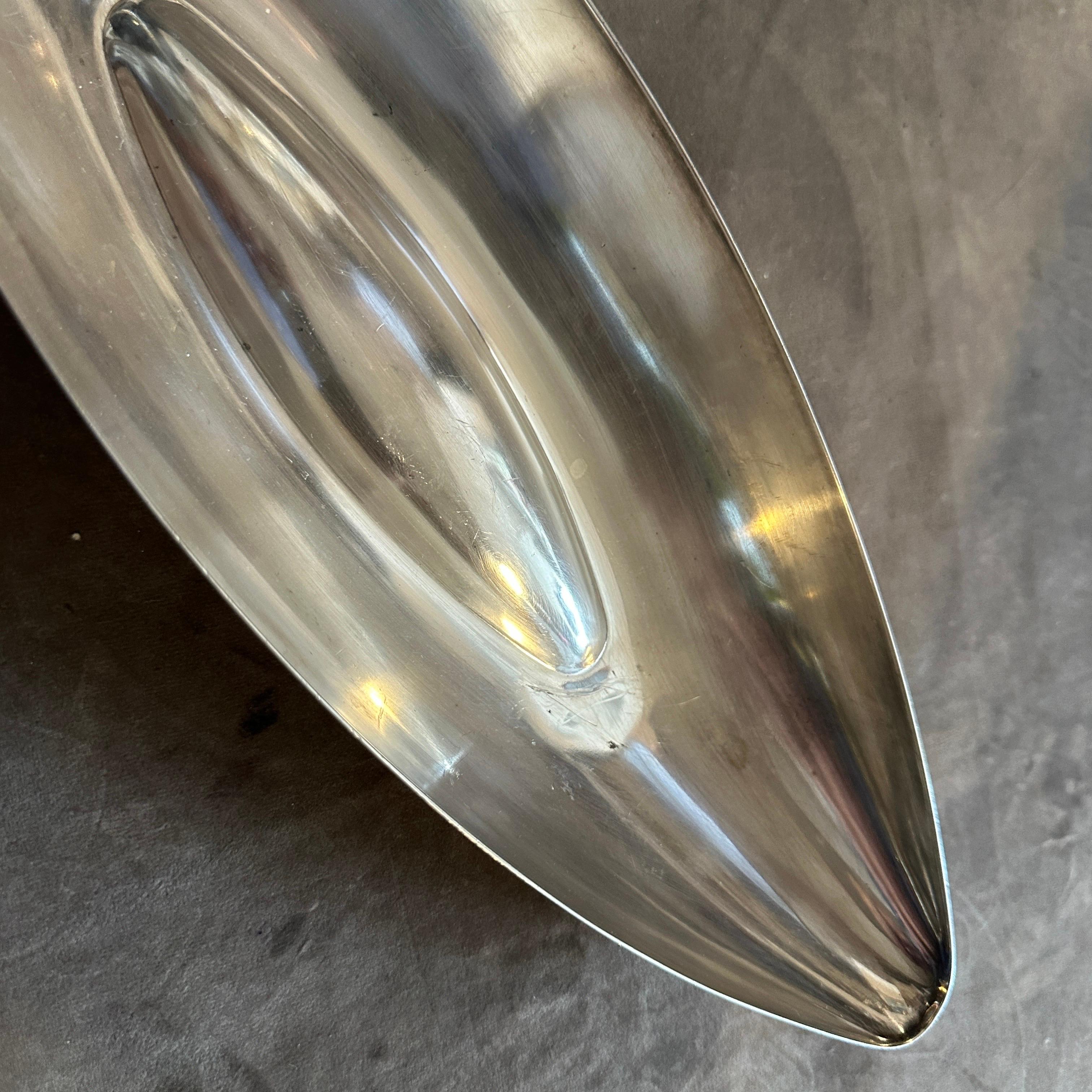 A 1960s Iconic Lino Sabattini for Christofle Minimalist Silver Plated Bowl For Sale 2