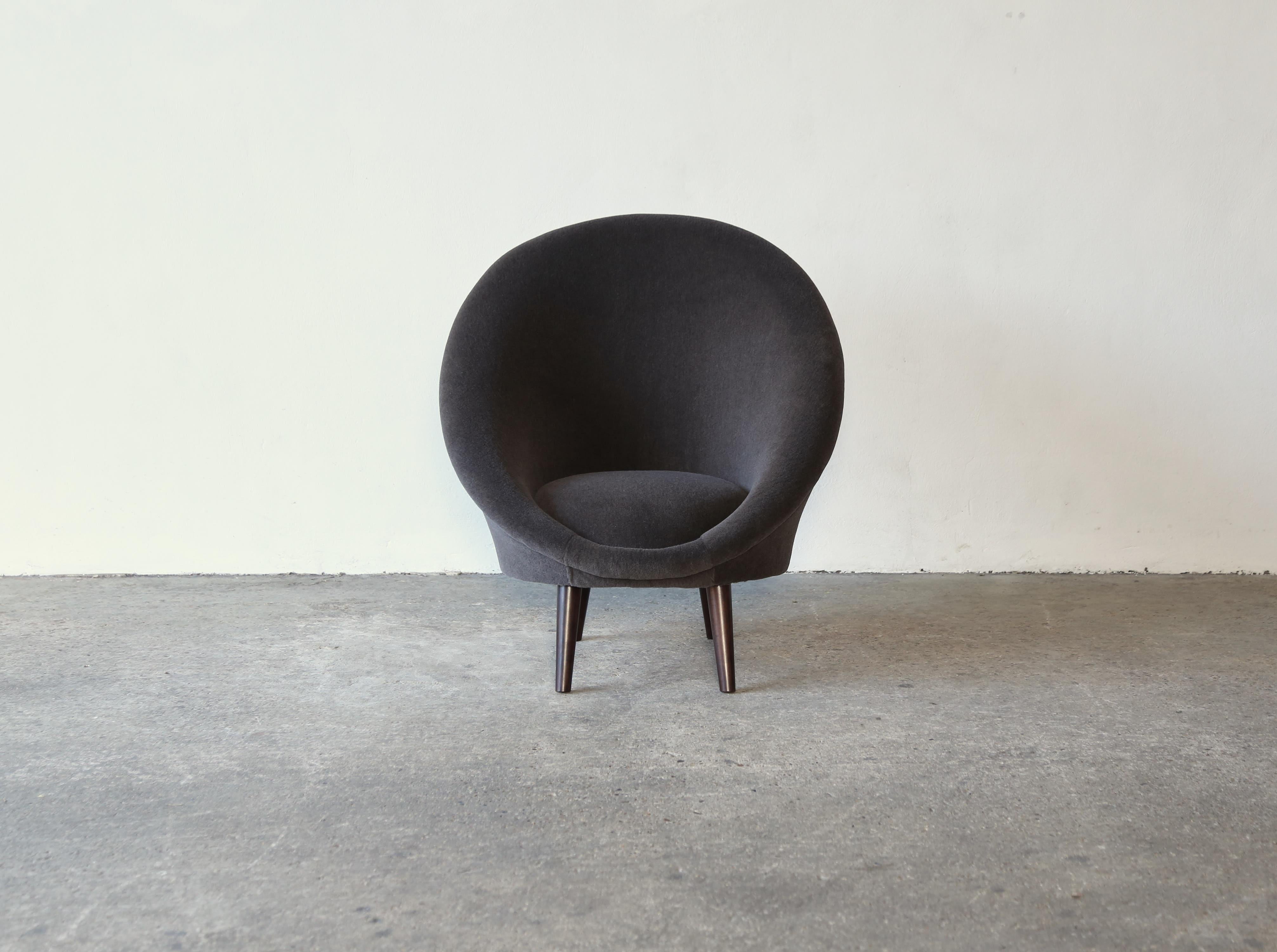 upholstered egg chair