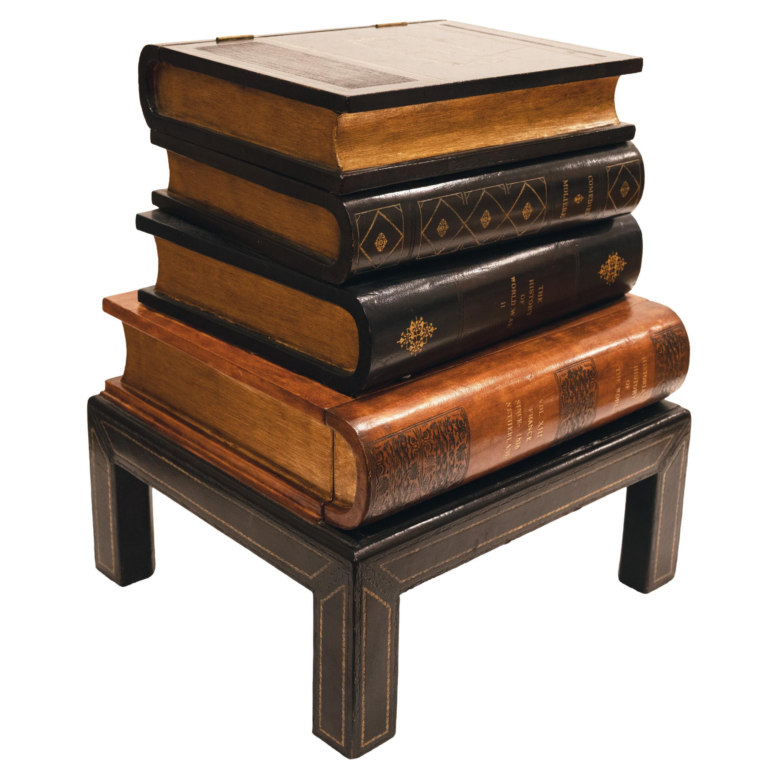 A 1960s Maitland Smith Book-Form Side Table For Sale