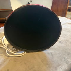 A 1960s Mid-Century Modern Red Metal and Steel Italian Desk Lamp