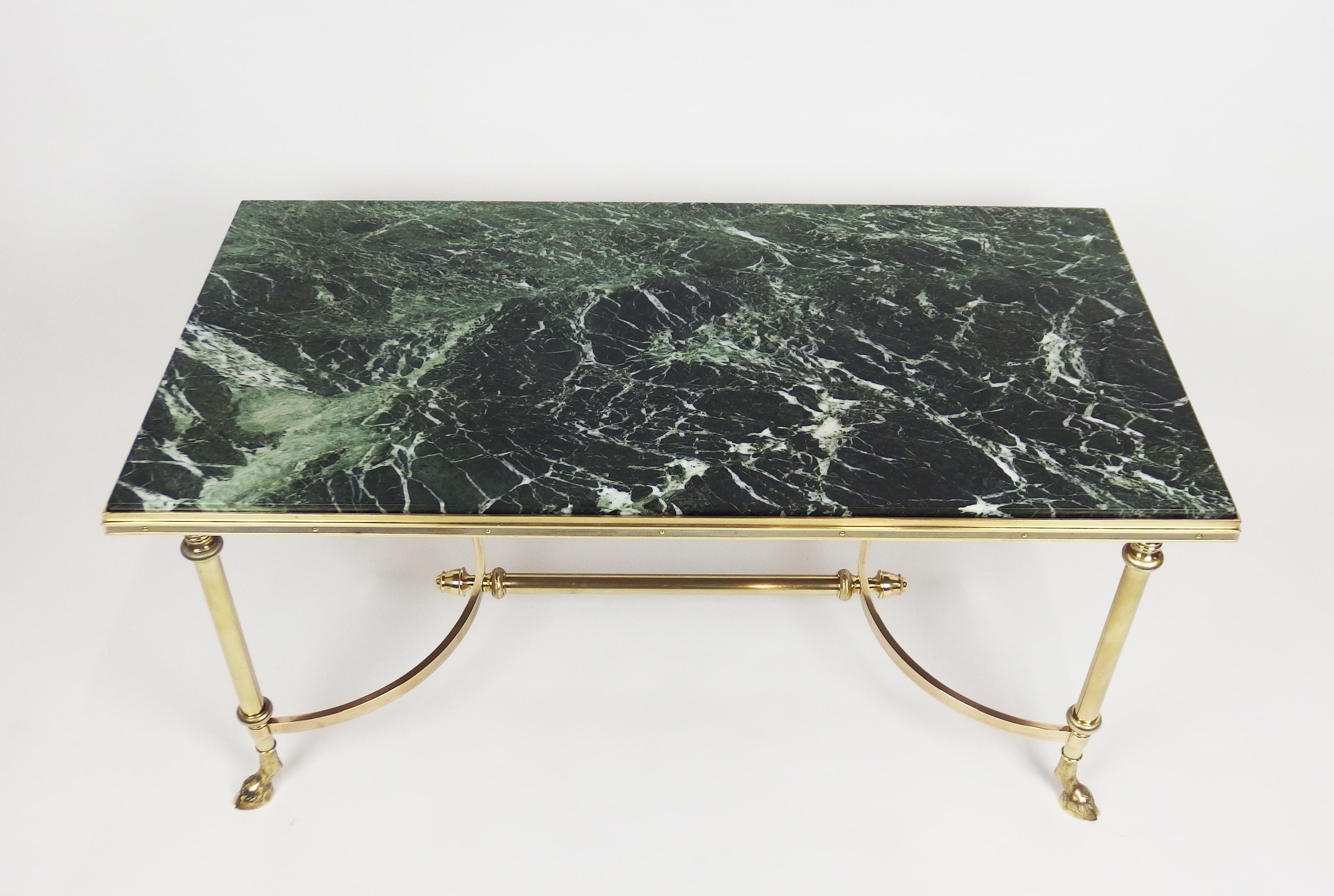 French 1960s Neoclassical Bronze Coffee Table For Sale
