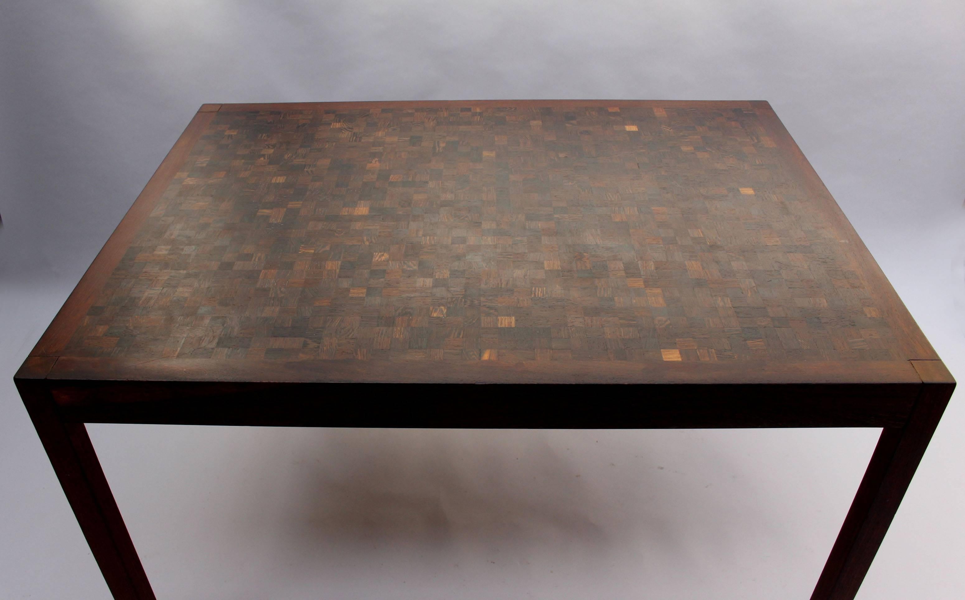 Chrome 1960s Swiss Wenge Dining Table by Dieter Waeckerlin For Sale