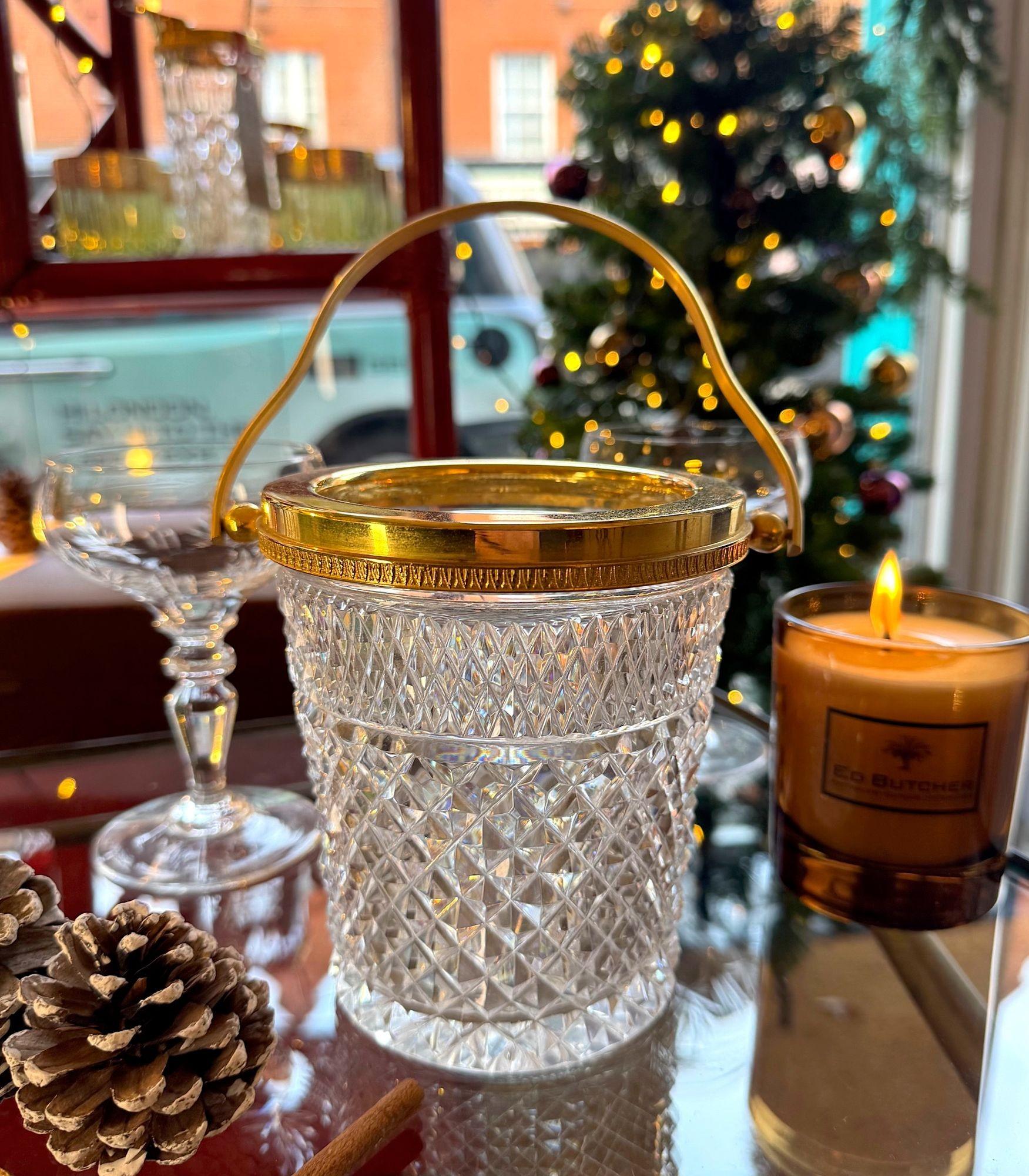 Seau à glace en cristal et Glit de Val Saint Lambert des années 1960 en vente 2