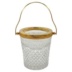 A 1960s Val Saint lambert crystal and glit ice bucket