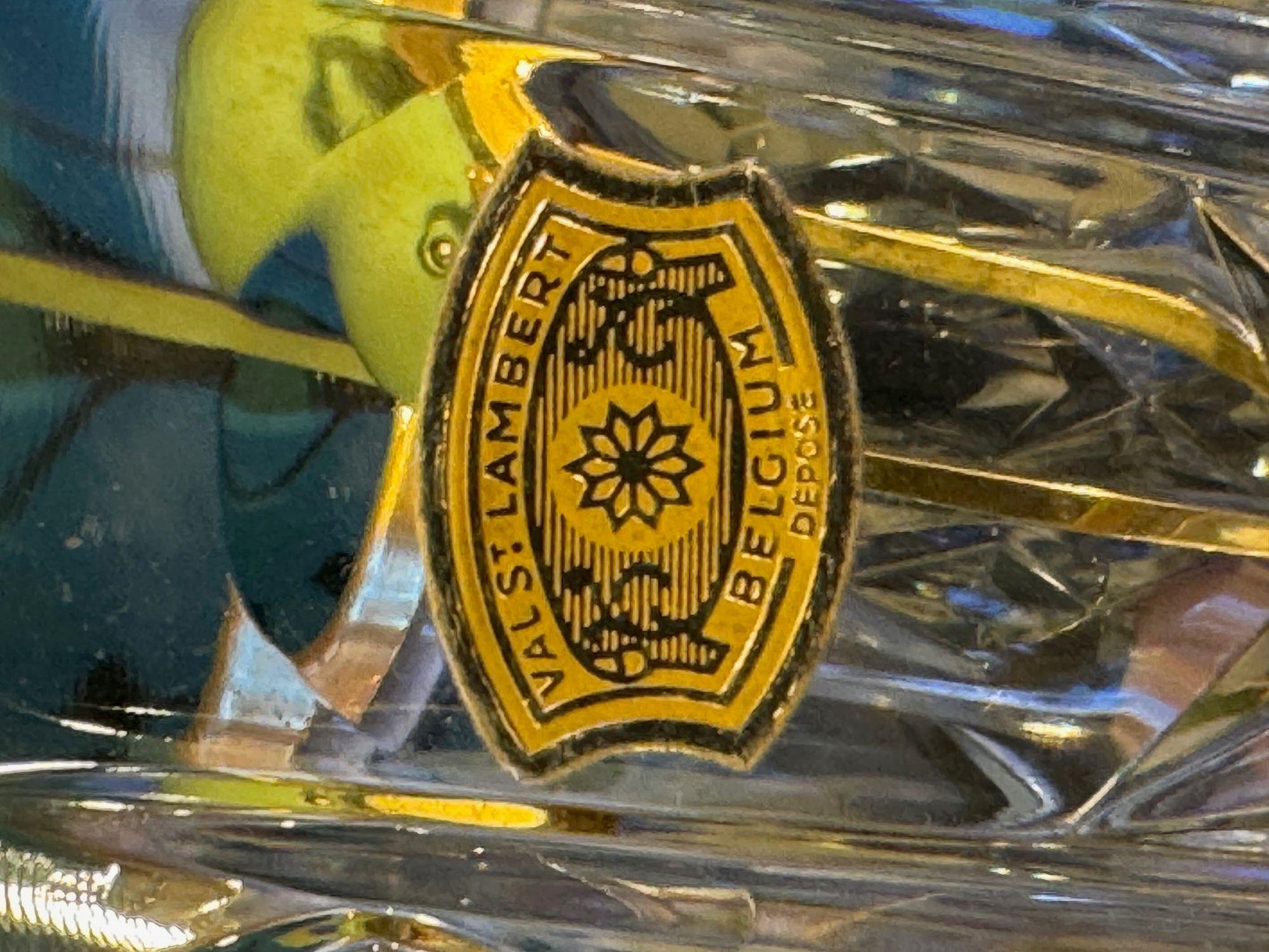 Ein 1960er Val Saint Lambert Eiskübel aus Kristall und vergoldet mit Eisgreifern im Angebot 9