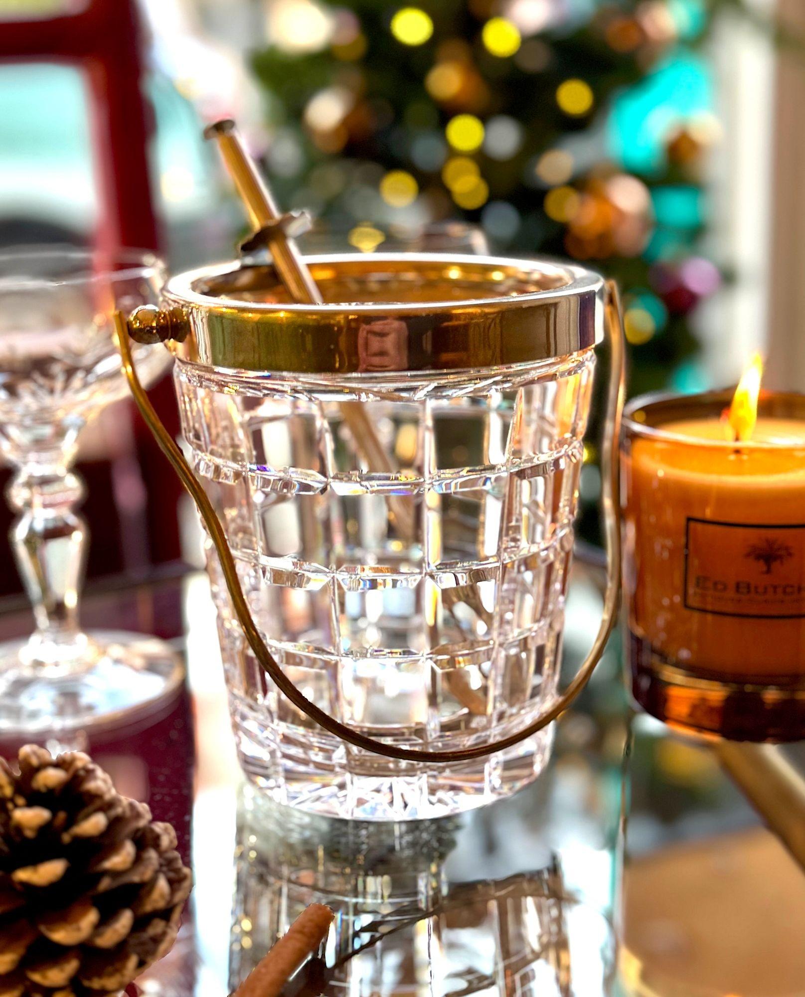 A 1960s Val Saint lambert crystal and silver plated ice bucket im Angebot 5