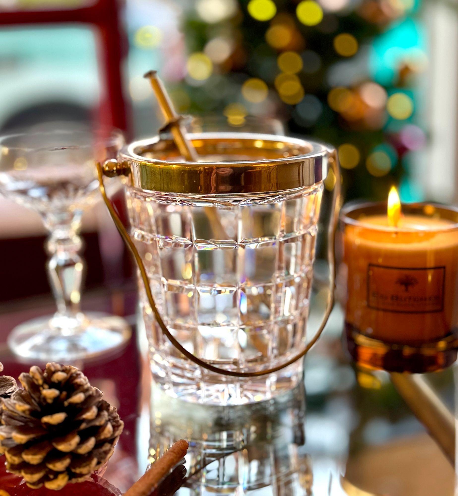 A 1960s Val Saint lambert crystal and silver plated ice bucket im Angebot 3
