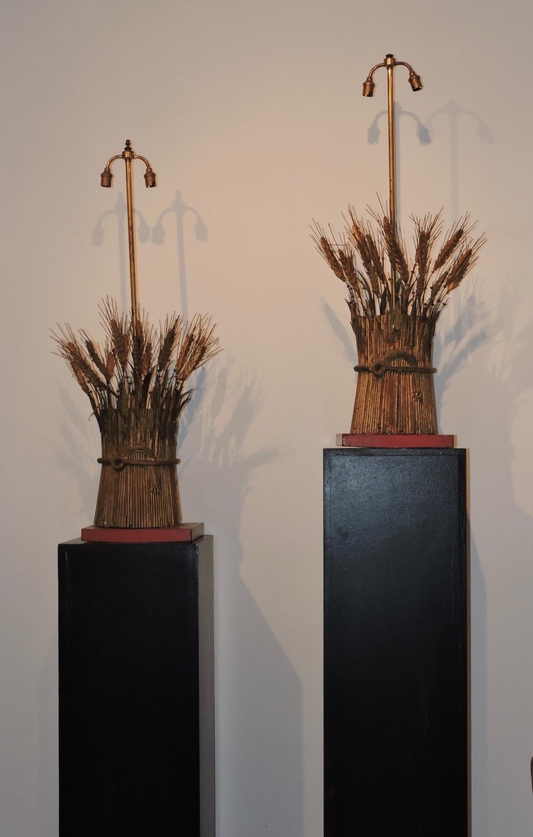 1960s Vintage Coco Chanel Epis De Blés Pair of Lamps For ...