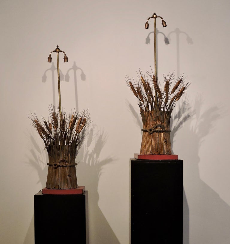 1960s Vintage Coco Chanel Epis De Blés Pair of Lamps For ...